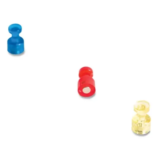 U Brands Magnetic Push Pins, Assorted Colors, 0.75" Diameter, 6/Pack image {2}