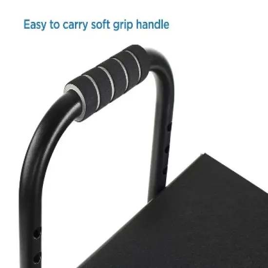 Mount-It! Height Adjustable Foot Rest for Standing and Sitting, Under The Desk Footrest with Handle and Six Height Settings, Anti-Slip Padded Surface image {6}