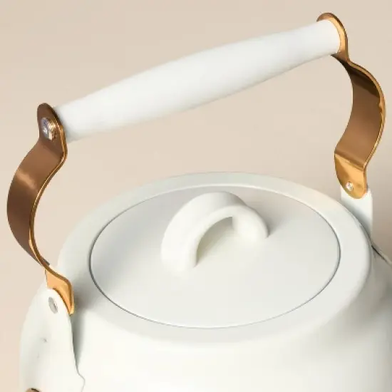 2qt Stainless Steel Arch Cutout Teapot - Hearth & Hand&trade; with Magnolia image {3}