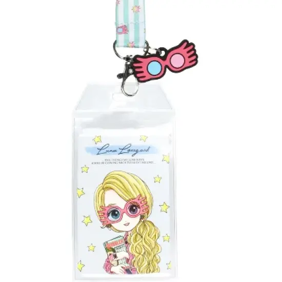 Harry Potter Luna Lovegood Character Inspired Lanyard ID Badge Holder image {1}