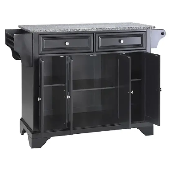 LaFayette Solid Granite Top Kitchen Island - Black - Crosley image {2}