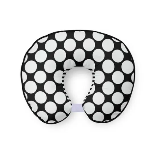 Bacati - 3 pc Dots/Pin Stripes Black/White Hugster Feeding & Infant Support Nursing Pillow image {1}