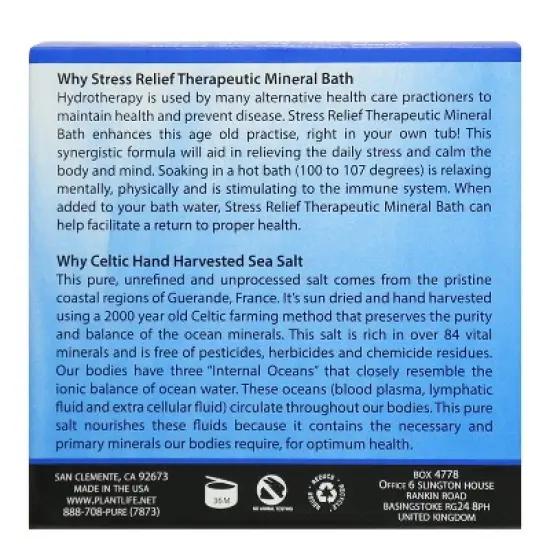 Stress Relief Bath Salt Soak 3oz | Travel Size Calming Aromatherapy Blend for Relaxation & Mood Support | Plantlife image {2}