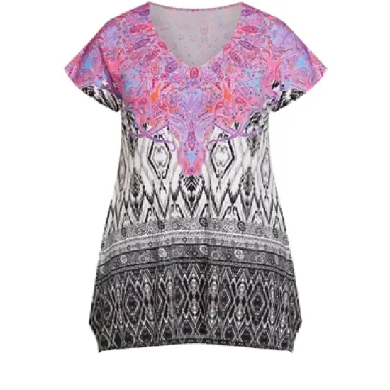 Women's Plus Size Bonnie Bling Tunic - white | AVENUE STUDIO image {2}