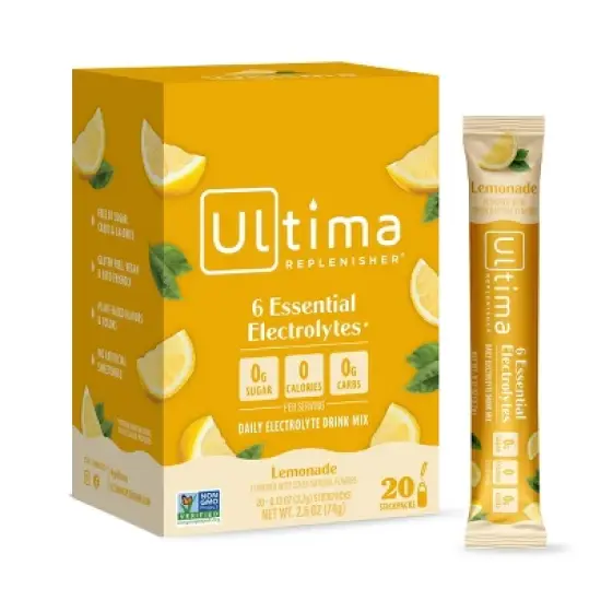 Ultima Replenisher Daily Hydration Electrolyte Stick Packs - Lemonade - 2.6oz/20ct image {7}