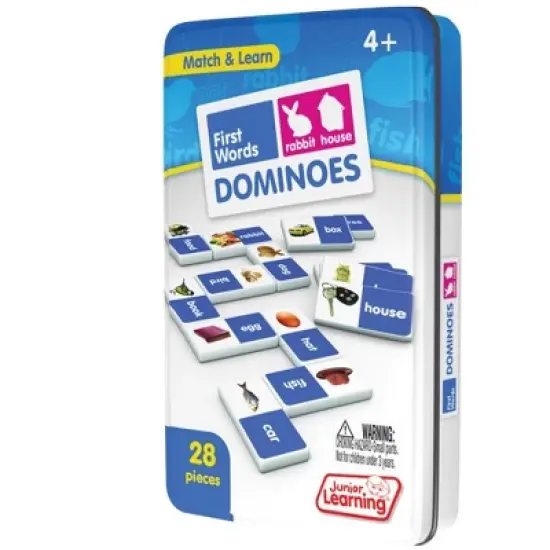 Junior Learning Ten Frame and First Words Dominoes Game Set - 56 Dominoes image {2}