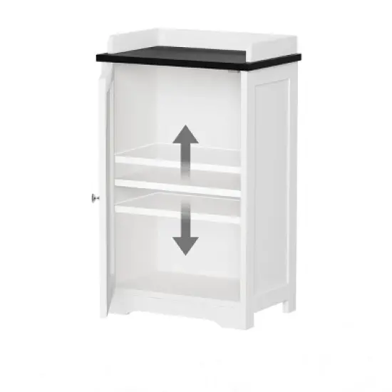 Bathroom Storage Cabinet with Adjustable Shelf White - Hastings Home image {5}