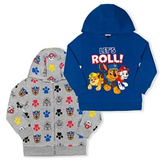 Nickelodeon Boy's 2-Pack Let's Roll! Paw Patrol Pullover Sweatshirt and Zippered Hoodie Set For Toddlers image {3}