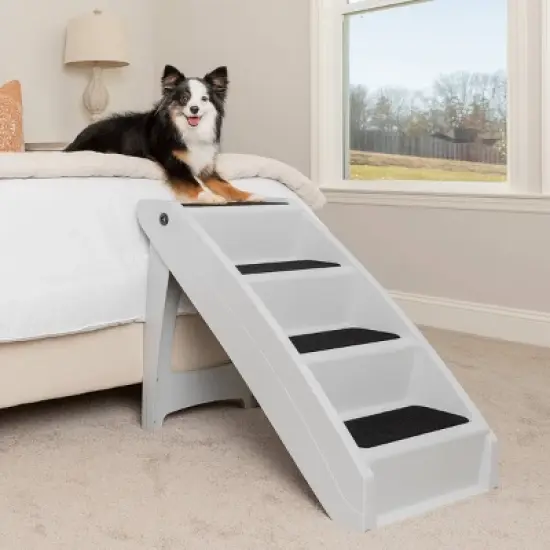 PetSafe CozyUp Folding Pet Steps - Gray image {1}
