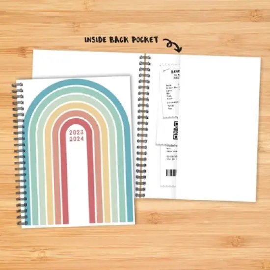 Willow Creek Press 2023-24 Academic Weekly Planner 6.5"x8.5" Softcover Retro Rainbow image {3}