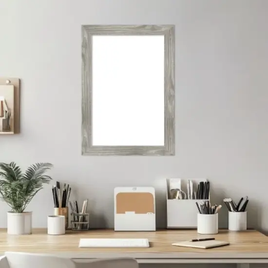 Amanti Art Dove Greywash Square Framed Dry Erase Magnetic Board image {5}