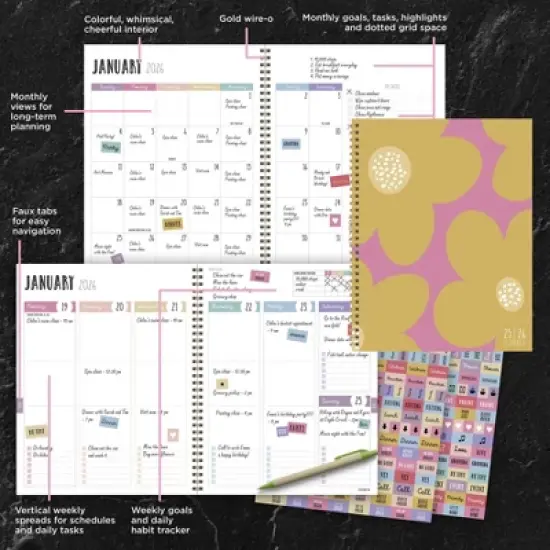 TF Publishing July 2025 - June 2026 Biggest Blooms Large Weekly Monthly Planner image {6}