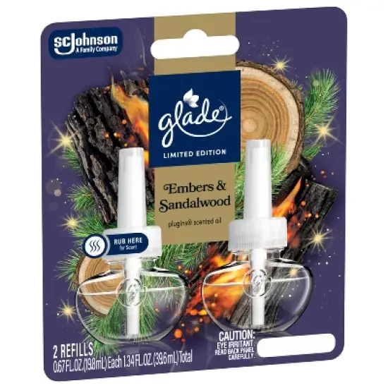 Glade PlugIns Scented Oil Air Freshener Refills - Embers & Sandalwood - 1.34oz/2ct image {10}
