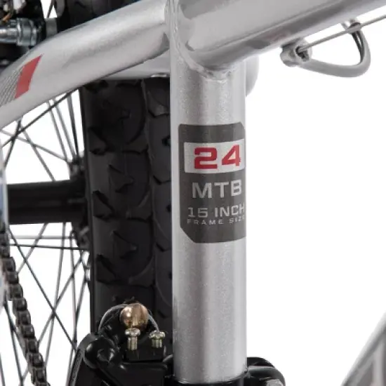 Huffy Highland Mountain Bike - 24" Wheels - 21 Speeds - Silver image {7}