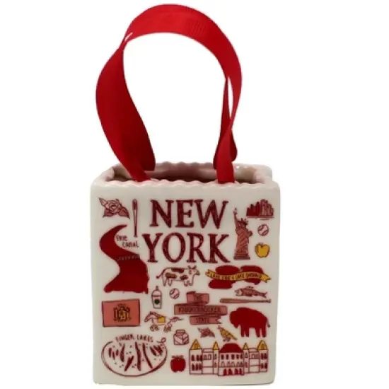 Starbucks Been There Series New York Ceramic Tote Ornament image {2}