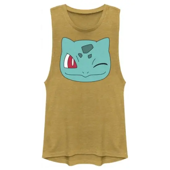 Junior's Pokemon Bulbasaur Wink Face Festival Muscle Tee image {5}