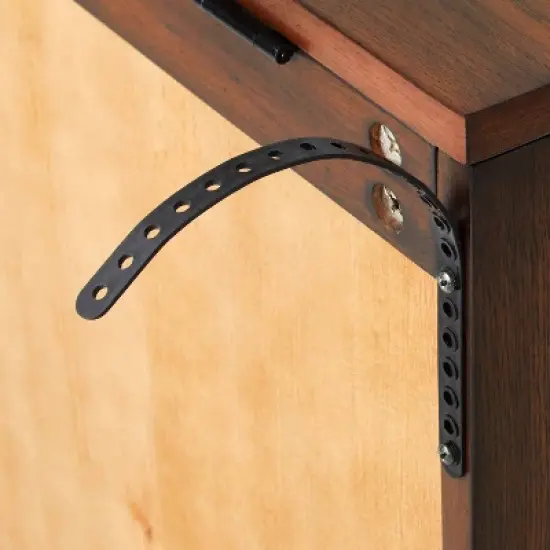 Wood & Cane Transitional Record Player Media Cabinet Brown - Hearth & Hand&trade; with Magnolia image {4}