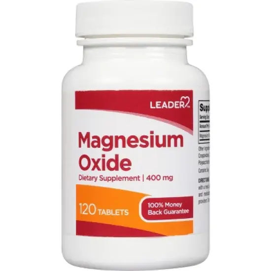 Leader 400 mg Magnesium Oxide 120 Tablets image {3}