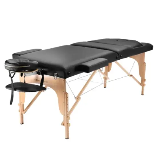 Saloniture Professional Portable Massage Table with Backrest image {1}