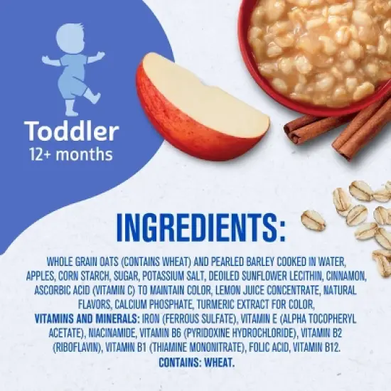 Gerber Baby Food Oatmeal & Barley Apple Cinnamon Baby Cereal - 4.5oz image {8}