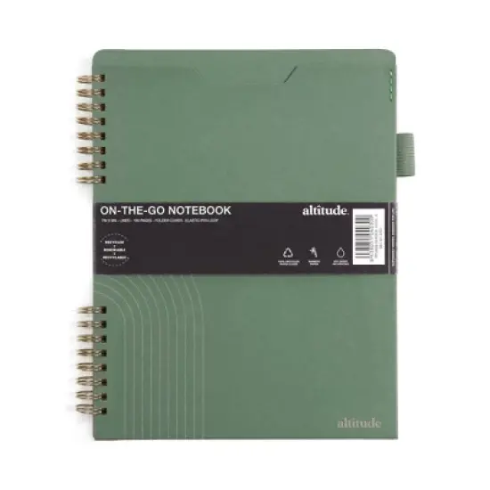 Altitude 160pg Ruled Journal with Folder Cover 7"x9" Dark Sage Arch image {2}