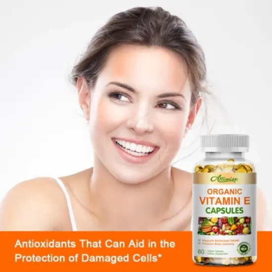 Alliwise Vitamin E Capsule, for Healthy Skin, Hair, Nails & Eye Health, 120ct image {3}