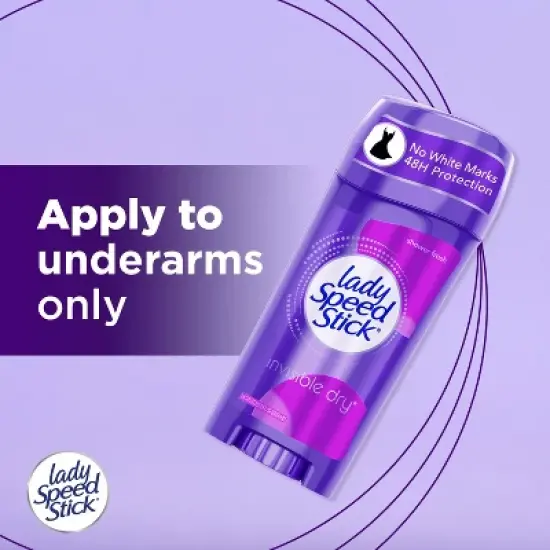 Lady Speed Stick Invisible Dry Solid Antiperspirant & Deodorant - Shower Fresh - 2.3oz/2pk image {10}