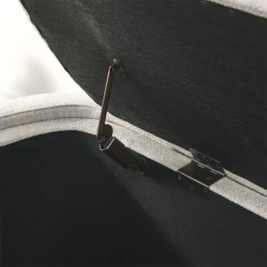 Karen- Large Storage Upholstered Linen Bench With Solid wood legs-Maison Boucle image {9}