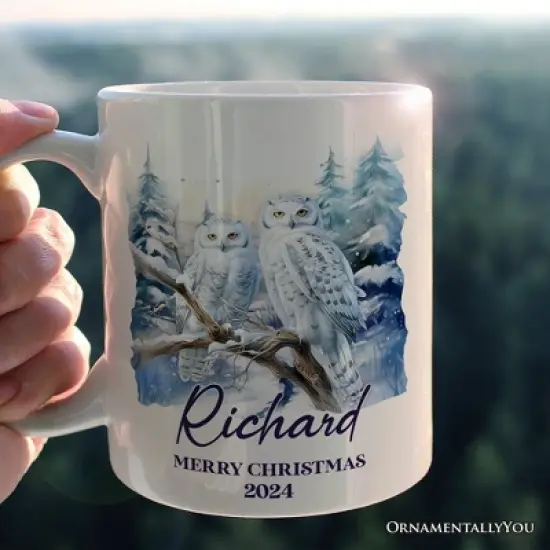 Snowy Owl Mug, Grand Arctic Majesty Christmas Gift (Non-Custom Only)| OrnamentallyYou image {3}