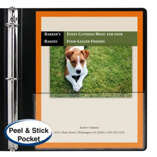 C-Line&reg; Add-On Filing Pocket, 8-3/4" x 5-1/8", Pack of 10 image {2}