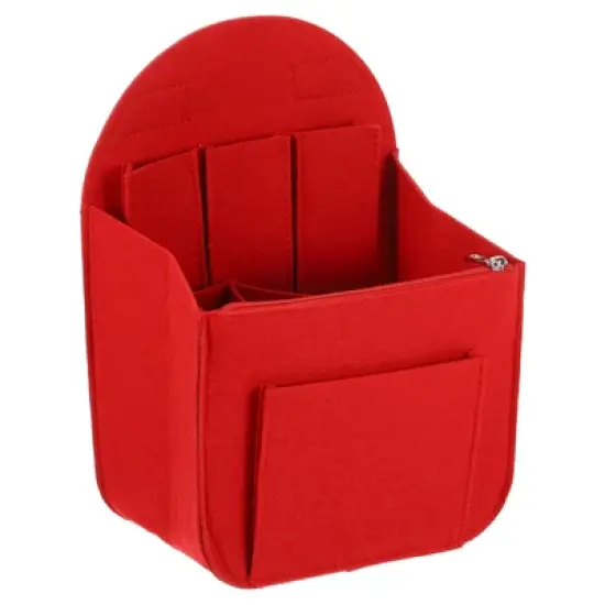 Unique Bargains Protective Lining Makeup Bags and Organizers Encrypted Felt Purse Insert 7.7" x 5" x 11" image {6}