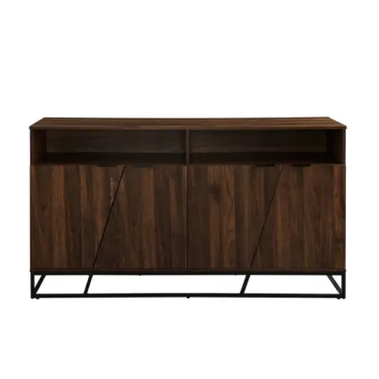 58" 4 Door Contemporary Storage Console Sideboard - Saracina Home image {3}