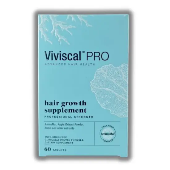 Viviscal PRO Advanced Hair Health PROFESSIONAL STRENGTH Dietary Supplements (60 tablets) AminoMar Marine Complex & Biotin image {9}