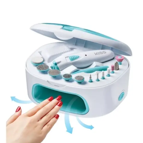 Kiss Nails Power File & Nail Dryer Rechargeable Nail Care Kit - 16pc image {4}
