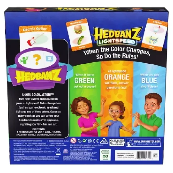 Spin Master Games Hedbanz Lightspeed Board Game image {3}