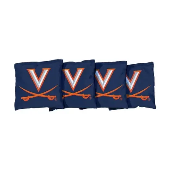 NCAA Virginia Cavaliers Corn-Filled Cornhole Bags - Navy Blue image {1}