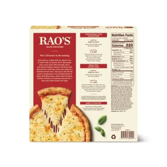 Rao's Made for Home Brick Oven Crust 5 Cheese Frozen Pizza - 18.3oz image {1}