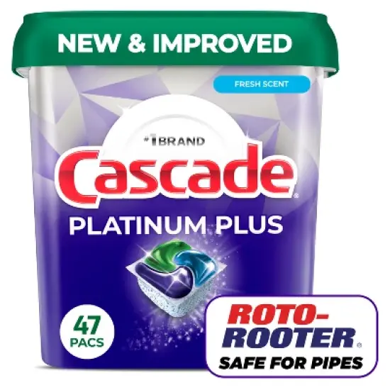 Cascade Platinum Plus Action Pacs Dishwasher Detergent - Mountain Scent - 47ct image {10}