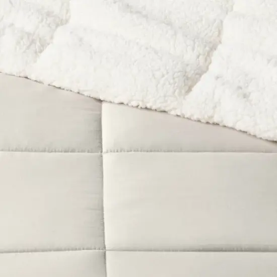 Sherpa Washed Microfiber Reversible Comforter - Room Essentials&trade; image {4}