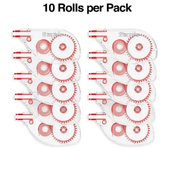 Staples Correction Tape White 10/Pack (ST59820) ST59820-CC image {6}