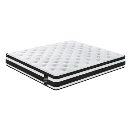Yinvani 12" Memory Foam Individual Pocket Spring Hybrid Mattress with Breathable Cool Cover image {2}
