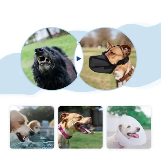 Unique Bargains Dog Muzzle Black 1 Pc image {3}