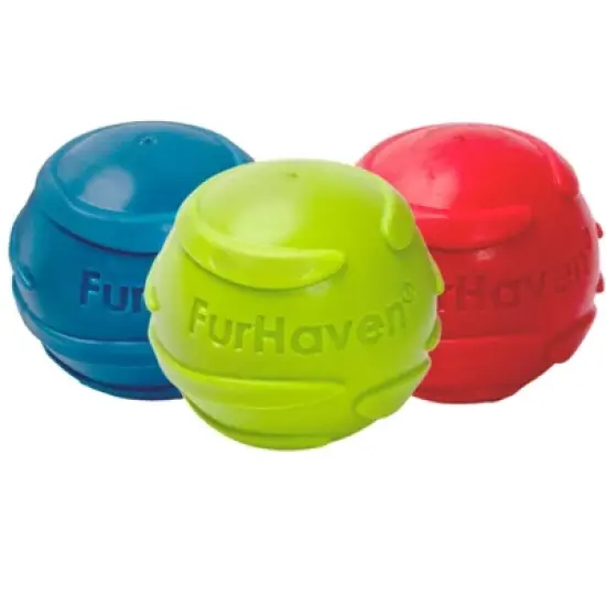 FurHaven Fetch N' Fun TPR Ball with Squeaker 3 Pack image {6}