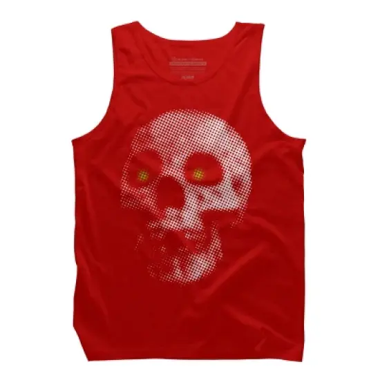 Men's Design By Humans Giant Halloween Skull By robotface Tank Top image {5}