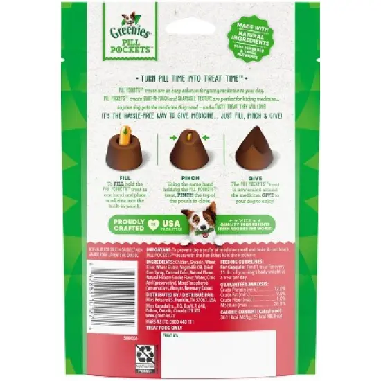 Greenies Pill Pockets Capsule Size Hickory and Chicken Flavor Chewy Dog Treats image {1}