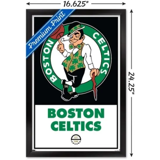 Trends International NBA Boston Celtics - Logo 21 Framed Wall Poster Prints image {2}