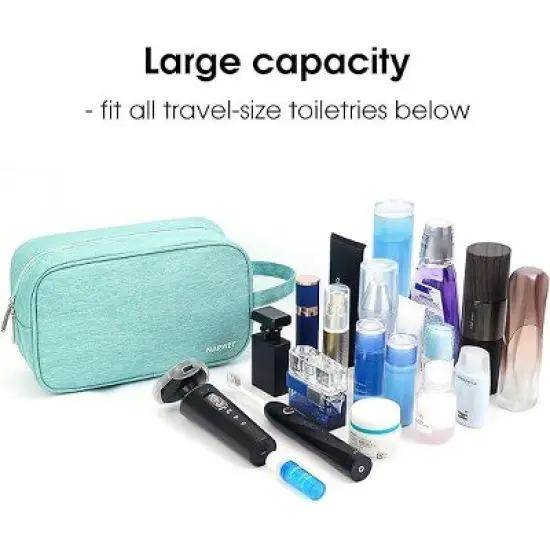 Narwey Travel Toiletry Bag for Women Traveling Dopp Kit Men Travel Bag for Toiletries Cosmetic Bag Makeup Bag image {3}