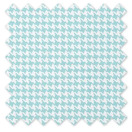 Bacati - Houndstooth/Herringbone Aqua Unisex Muslin 4 pc Toddler Bedding Set image {7}