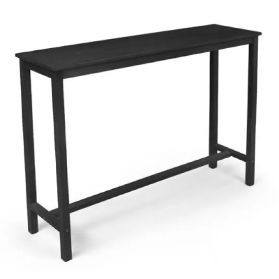 Karl Home Patio Fir Wood Black Bar Table image {8}