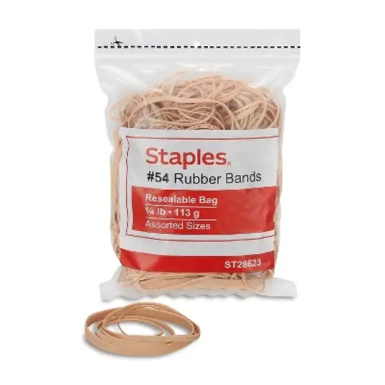 Staples Economy Rubber Bands Size #54 Assorted 1/4 lb. 646094 image {3}